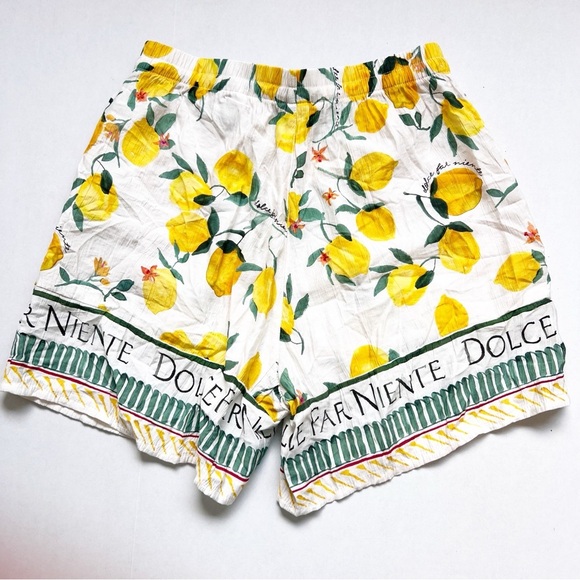 2/25 H&M Lemon Shorts Bermuda Culotte Resort Dressy Boxer Short Print viral - Picture 3 of 7